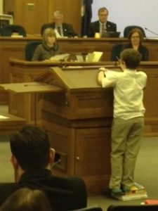 This 8 year old boy testified at the Senate committee about his experiences with seclusion and restraint at school.
