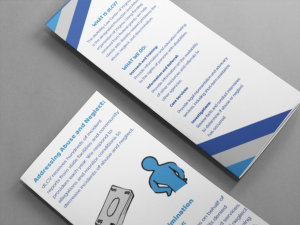 Tri-fold mockup of dLCV brochure
