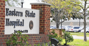 The entrance sign of the Eastern State Hospital.