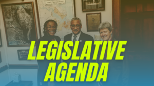 Colleen Miller standing beside Angela and Congressman Bobby Scott.